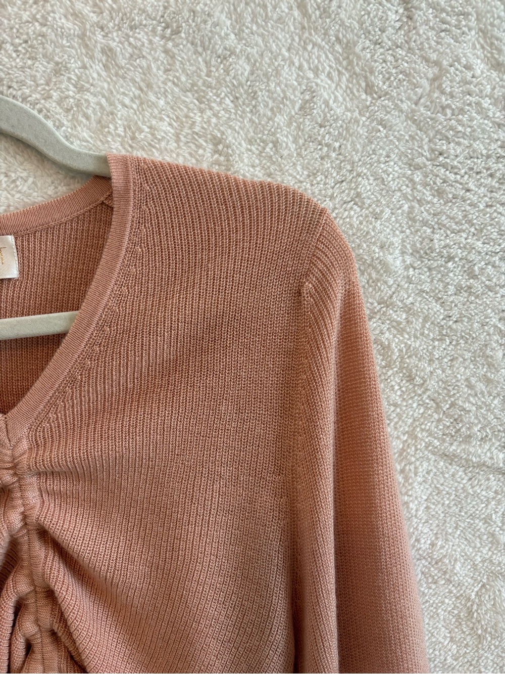 Beach Riot Kenzi Adjustable Tie Front Lightweight Sweater Rose Size Large - Picture 3 of 10
